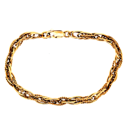 Pre Owned 9ct Fancy Link Bracelet ZU472